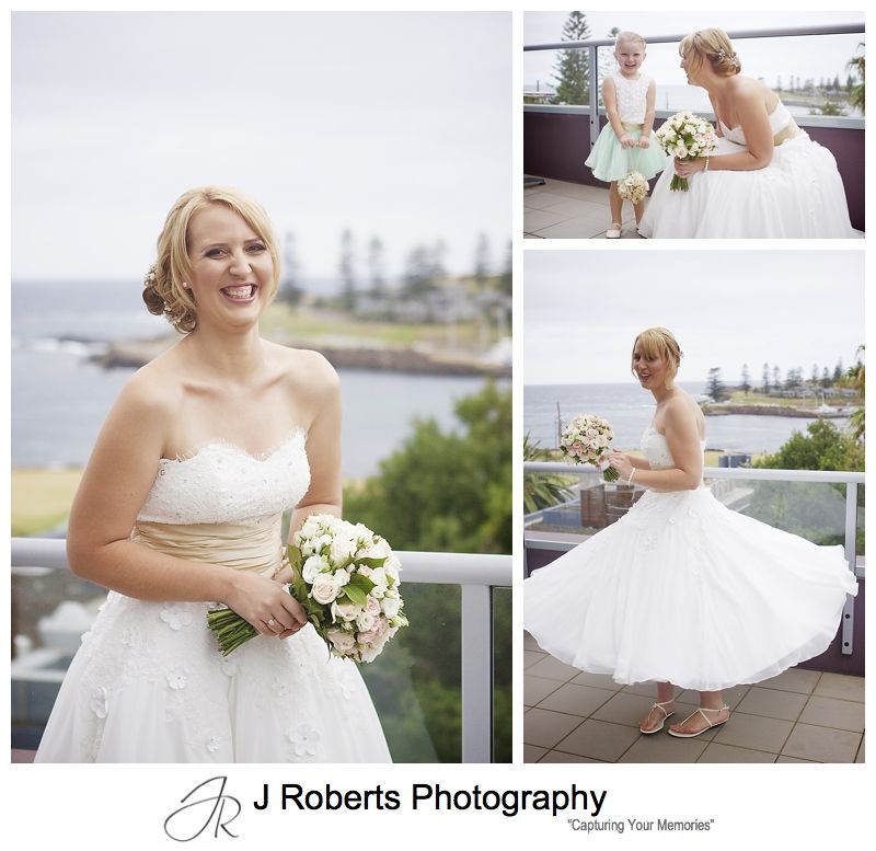 Bride with a 50s style wedding dress twirling -sydney wedding photographer